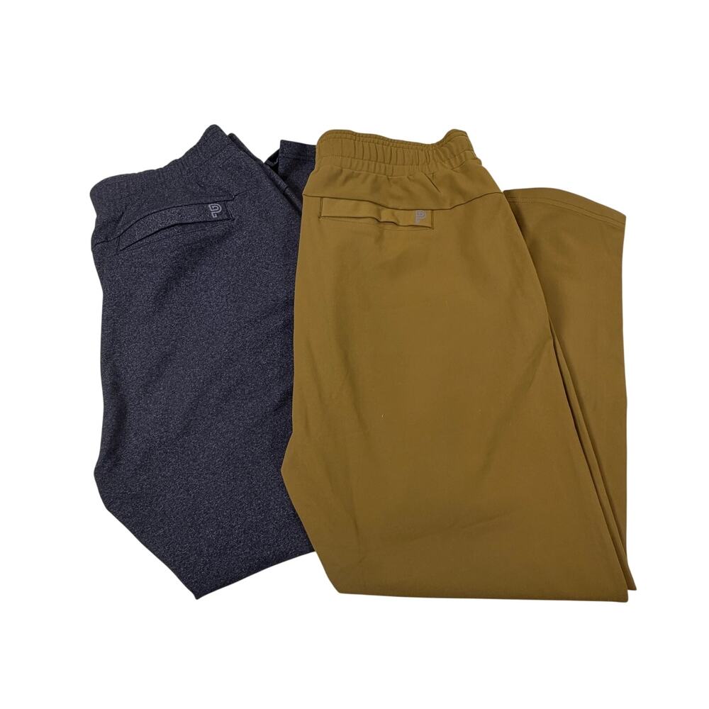 Two Public Rec All Day Every Day Drawstring Pants Gray Mustard Men 34/28